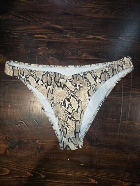 Shade & Shore Snakeskin Bikini Bottoms | Size Small